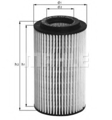 Mahle/Knecht OX 153D1 Фильтр масляный OPEL ASTRA G/VECTRA B/ZAFIRA -05 DIESEL